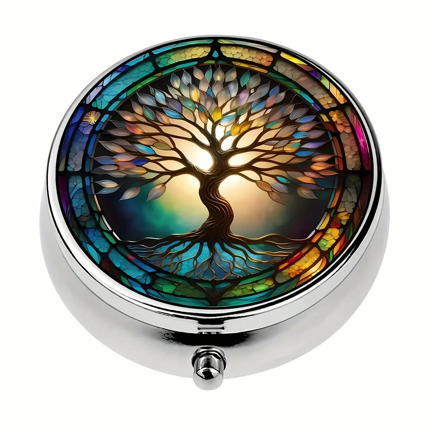 Colorful Tree Of Life Pill Box,3 Compartment Medicine Pill Organizer,Mini Box,Pill Case For Purse,For Pocket Or Purse Box
Colorful Tree Of Life Pill Box,3 Compartment Medicine Pill Organizer,Mini Box,Pill Case For Purse,For Pocket Or Purse Box