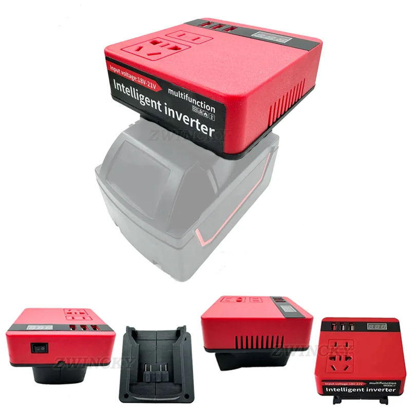 for Milwaukee 18V Li-ion Battery Portable Power Inverter DC18V to AC110-120V Charger Adapter Battery Outlet with Current Display
for Milwaukee 18V Li-ion Battery Portable Power Inverter DC18V to AC110-120V Charger Adapter Battery Outlet with Current Display