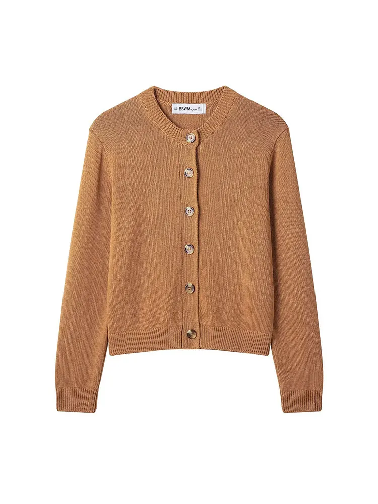 TRAFZA Women's Fashion Deep Khaki Simple Knitted Jacket Retro Round Neck Single-breasted Women's Long-sleeved Jacket Streetwear
TRAFZA Women's Fashion Deep Khaki Simple Knitted Jacket Retro Round Neck Single-breasted Women's Long-sleeved Jacket Streetwear