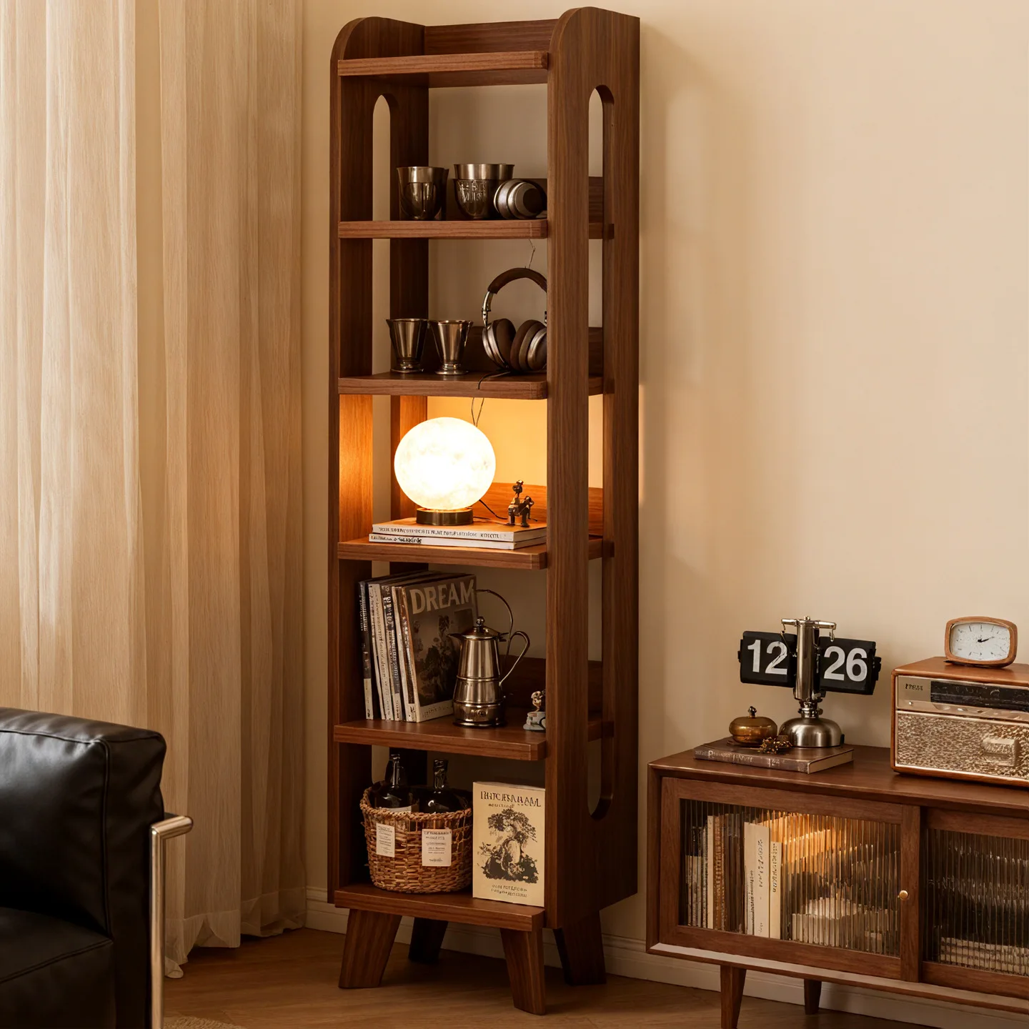 Floor-to-ceiling simple bookcase, does not take up space, cabinet display cabinet, living room storage cabinet
Floor-to-ceiling simple bookcase, does not take up space, cabinet display cabinet, living room storage cabinet