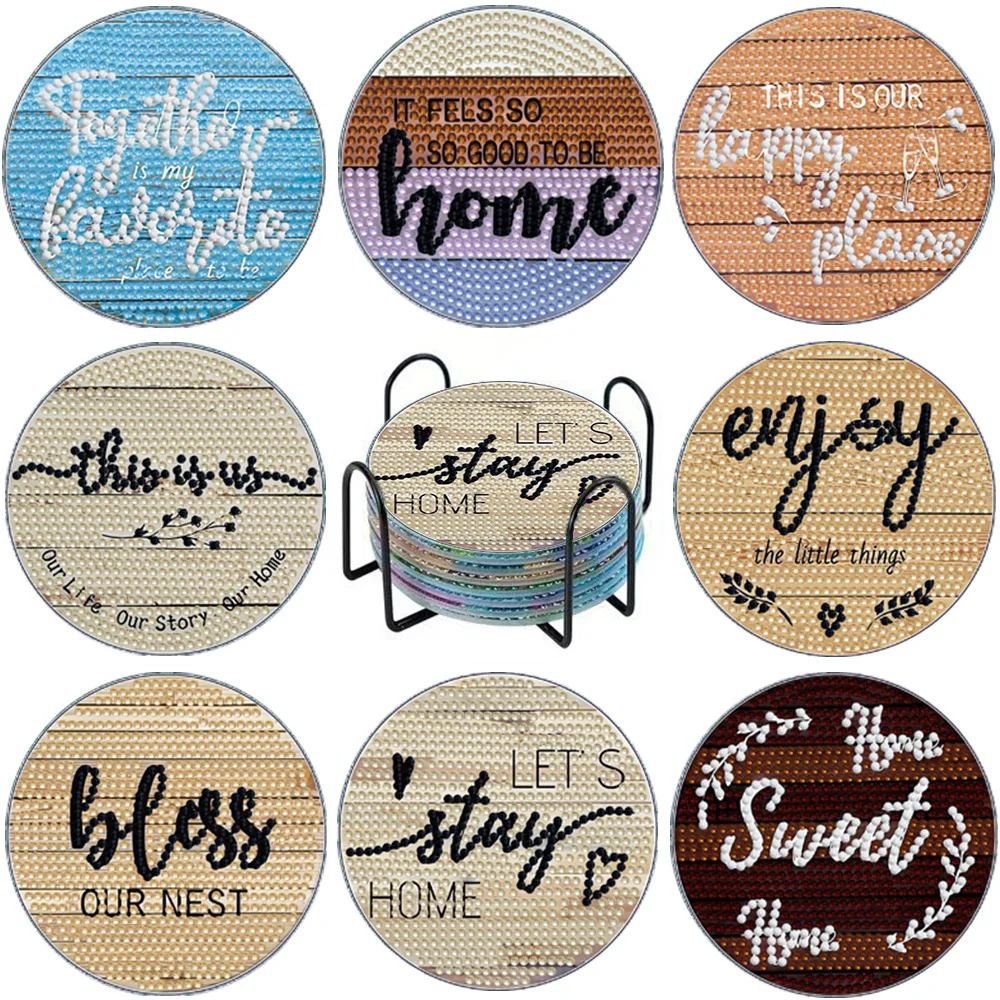 Global 8 pieces/set DIY diamond painting coasters fashionable coasters for drinks crystal flowing resin diamond art coasters wit
Global 8 pieces/set DIY diamond painting coasters fashionable coasters for drinks crystal flowing resin diamond art coasters wit