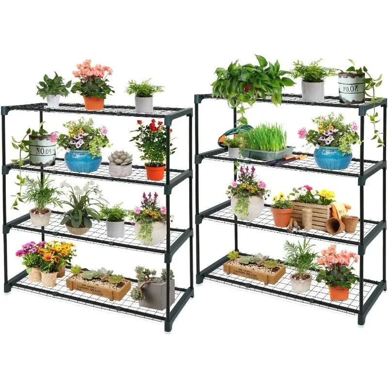 Greenhouse Shelving Staging Double 4 Tier, Outdoor / Indoor Plant Shelves, , Green
Greenhouse Shelving Staging Double 4 Tier, Outdoor / Indoor Plant Shelves, , Green