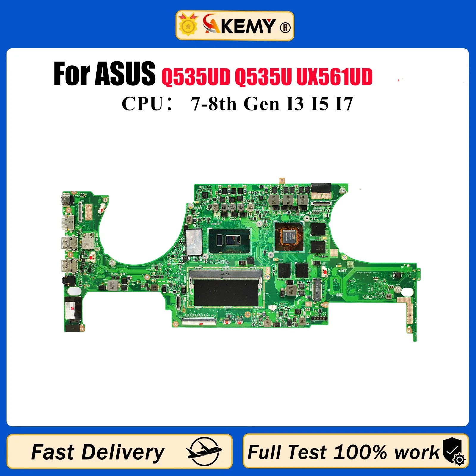 UX561UD Материнская плата для ноутбука ASUS ZenBook UX561U Q535UD Q535U UX561UA UX561UD Материнская плата с процессором I3 I5 I7 100% tests OK stk
UX561UD Материнская плата для ноутбука ASUS ZenBook UX561U Q535UD Q535U UX561UA UX561UD Материнская плата с процессором I3 I5 I7 100% tests OK stk