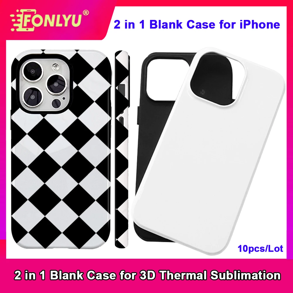 FONLYU 2 in 1 Blank Phone Cases 3D Sublimation Phone Cover for iPhone 17 16e 15 14 Pro Max XR DIY Thermal Transfer Mobile Back
FONLYU 2 in 1 Blank Phone Cases 3D Sublimation Phone Cover for iPhone 17 16e 15 14 Pro Max XR DIY Thermal Transfer Mobile Back