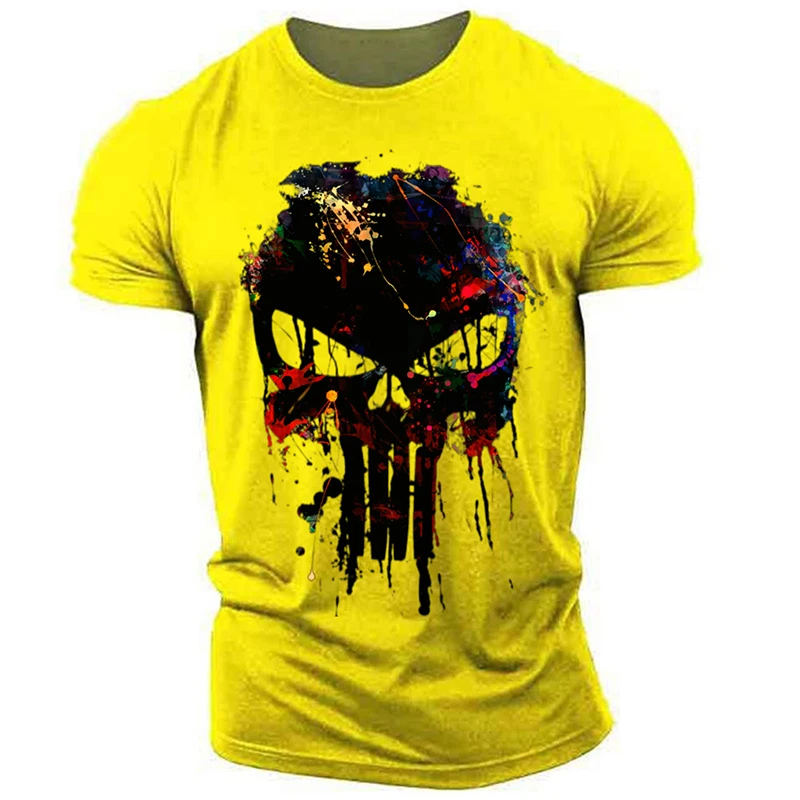 Skull Men's T-Shirt Hip-Hop T Shirt For Men Clothing Top High Street Short Sleeved Fitness Fashion Loose Street Tshirt Summer
Skull Men's T-Shirt Hip-Hop T Shirt For Men Clothing Top High Street Short Sleeved Fitness Fashion Loose Street Tshirt Summer