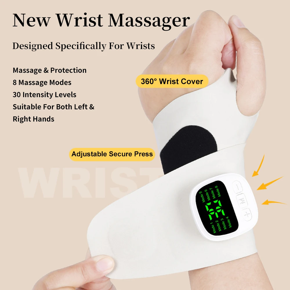 New Electric Cordless Wrist Massager Usb Rechargeable Vibration Relieves Tenosynovitis Massager for Carpal Tunnel Fatigue Relief
New Electric Cordless Wrist Massager Usb Rechargeable Vibration Relieves Tenosynovitis Massager for Carpal Tunnel Fatigue Relief