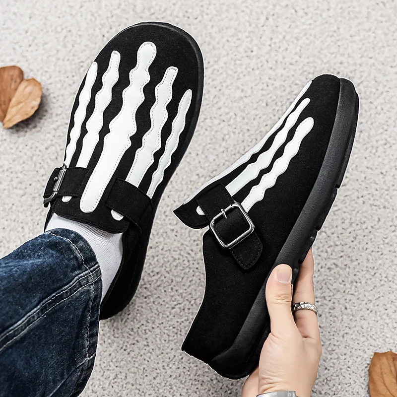 Men's Slip-On Slippers Skull Print Casual Backless Mule Sandals Street Style Daily Walking and Casual Comfortable Slippers
Men's Slip-On Slippers Skull Print Casual Backless Mule Sandals Street Style Daily Walking and Casual Comfortable Slippers