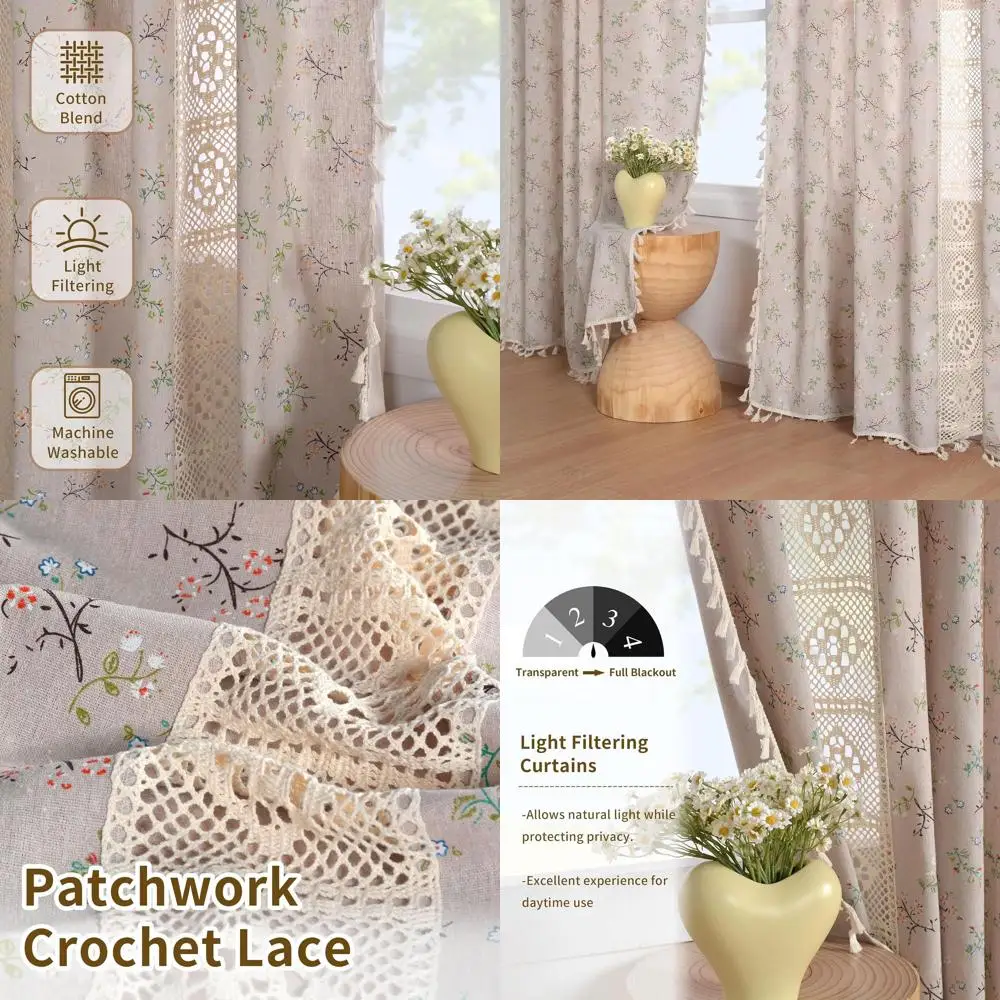 Винтажные вязаные крючком шторы в стиле пэчворк с кистями, 96 бежевых цветочных занавесок для домашнего декора
Винтажные вязаные крючком шторы в стиле пэчворк с кистями, 96 бежевых цветочных занавесок для домашнего декора