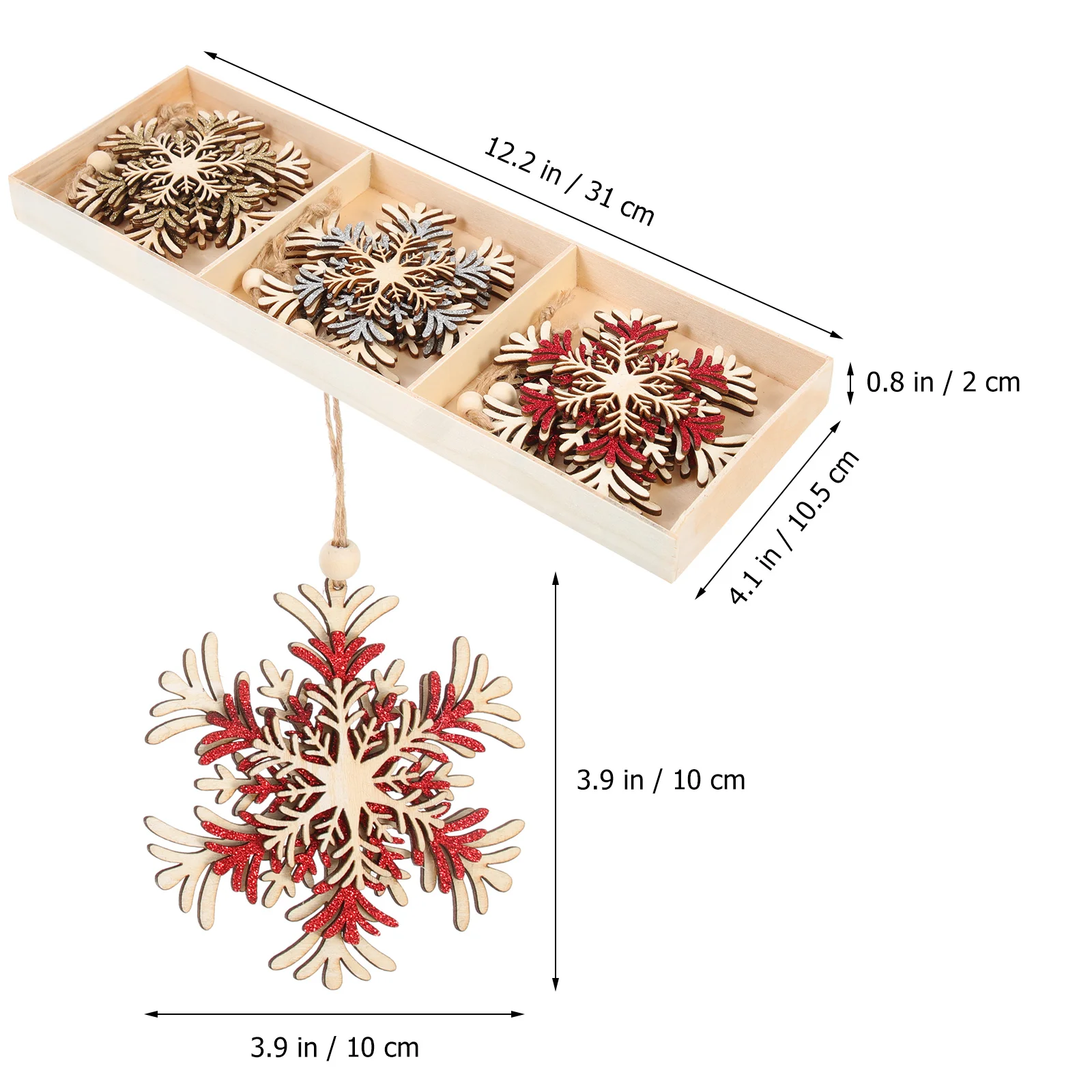 6Pcs Snowflake Pendants Wooden Christmas Ornament for Tree Hanging Indoor Decor Holiday Party Decoration Festive Atmosphere
6Pcs Snowflake Pendants Wooden Christmas Ornament for Tree Hanging Indoor Decor Holiday Party Decoration Festive Atmosphere
