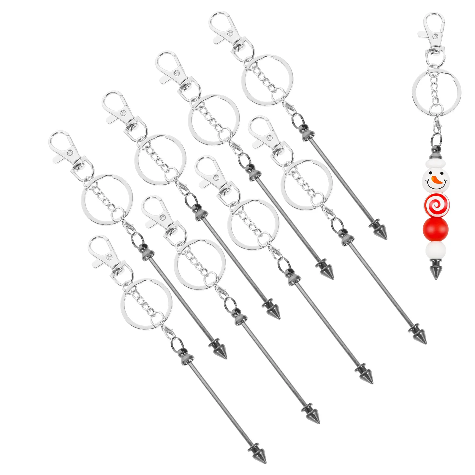 8pcs Pendant Metal Beadable Keychains White K Portable Reusable Diy Keychain Bars Beadable Rings Metal Crafting
8pcs Pendant Metal Beadable Keychains White K Portable Reusable Diy Keychain Bars Beadable Rings Metal Crafting