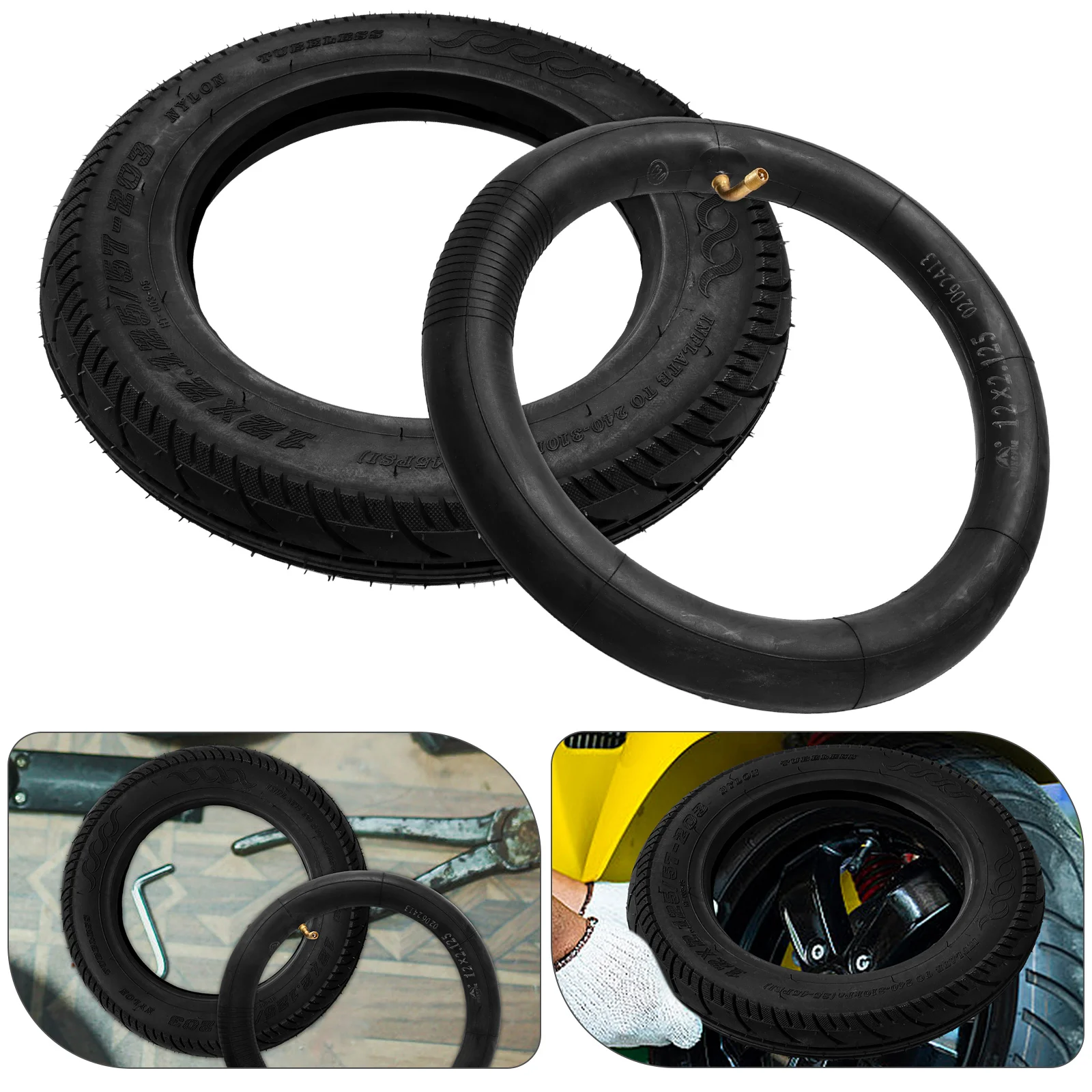 1 Set Inner Tube Tire Electric Scooter Tire Replacement High Strength Anti Burst Durable Rubber Wear Resistant Easy Install 
1 Set Inner Tube Tire Electric Scooter Tire Replacement High Strength Anti Burst Durable Rubber Wear Resistant Easy Install