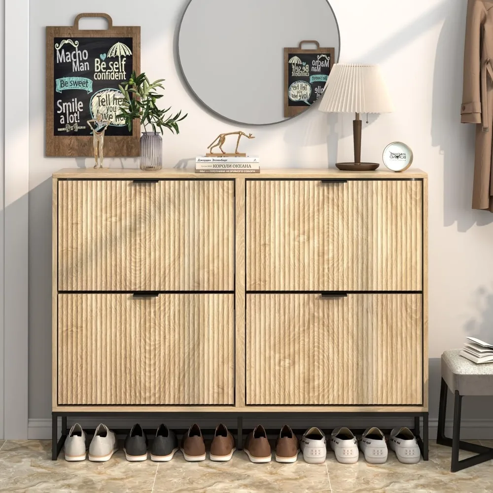 Shoe Rack ,for Shoes Racks Cabinet with 4 Flip Drawers Tipping Wooden Narrow, Shoe Rack
Shoe Rack ,for Shoes Racks Cabinet with 4 Flip Drawers Tipping Wooden Narrow, Shoe Rack