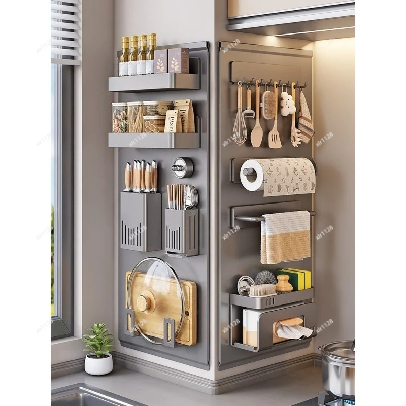 No Drill Kitchen Pegboard Wall Mounted Spice Rack Magnetic Multifunctional Knife Storage Organizer
No Drill Kitchen Pegboard Wall Mounted Spice Rack Magnetic Multifunctional Knife Storage Organizer