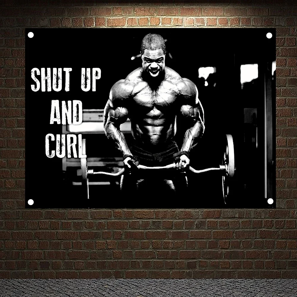 SHUT UP AND CURL Motivational Workout Posters Wall Sticker Yoga Bodybuilding Fitness Banners Flags Wall Art Tapestry Gym Decor
SHUT UP AND CURL Motivational Workout Posters Wall Sticker Yoga Bodybuilding Fitness Banners Flags Wall Art Tapestry Gym Decor