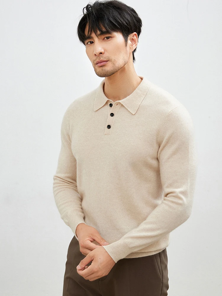 Smart Casual Men 100% Cashmere Sweater Basic Autumn Winter Man Knitted Pullover Polo Collar Long Sleeve Clothes Top Thick Jumper
Smart Casual Men 100% Cashmere Sweater Basic Autumn Winter Man Knitted Pullover Polo Collar Long Sleeve Clothes Top Thick Jumper