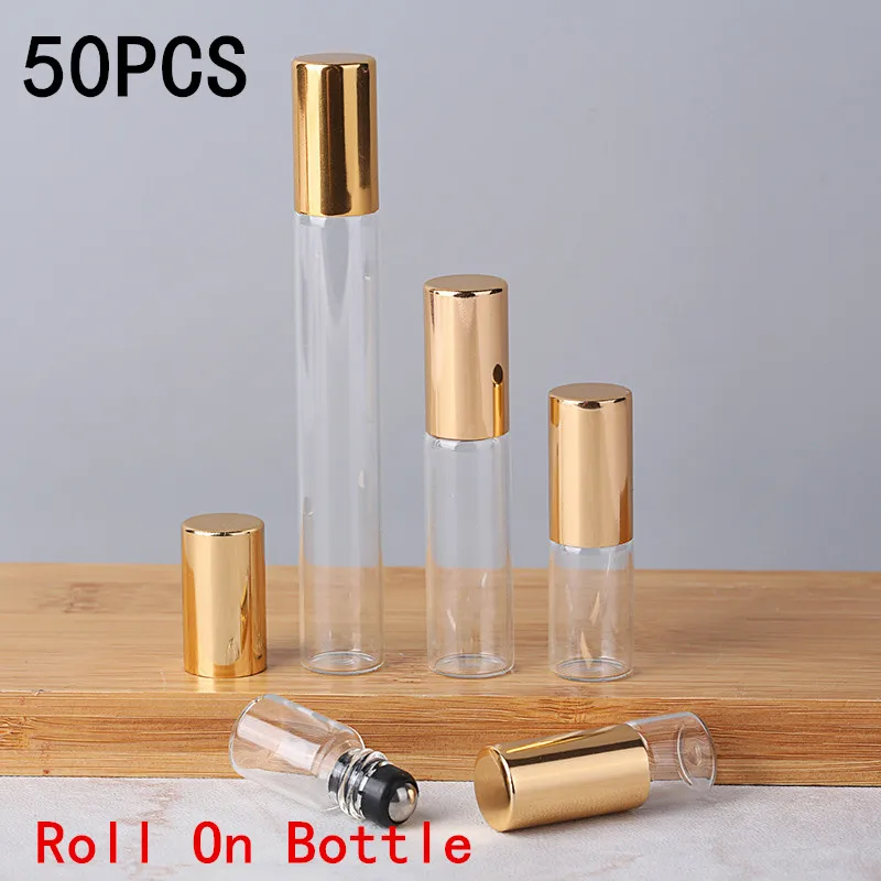 50PCS 2ML 3ML 5ML 10ML Portable Glass Roll On Bottle Roller Ball For Essential Oils Perfume Beads Lip Oil Eye Mini Travel Bottle
50PCS 2ML 3ML 5ML 10ML Portable Glass Roll On Bottle Roller Ball For Essential Oils Perfume Beads Lip Oil Eye Mini Travel Bottle