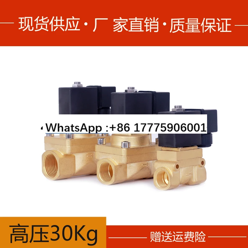 High pressure solenoid valve 3MPA all copper solenoid valve, air valve
High pressure solenoid valve 3MPA all copper solenoid valve, air valve