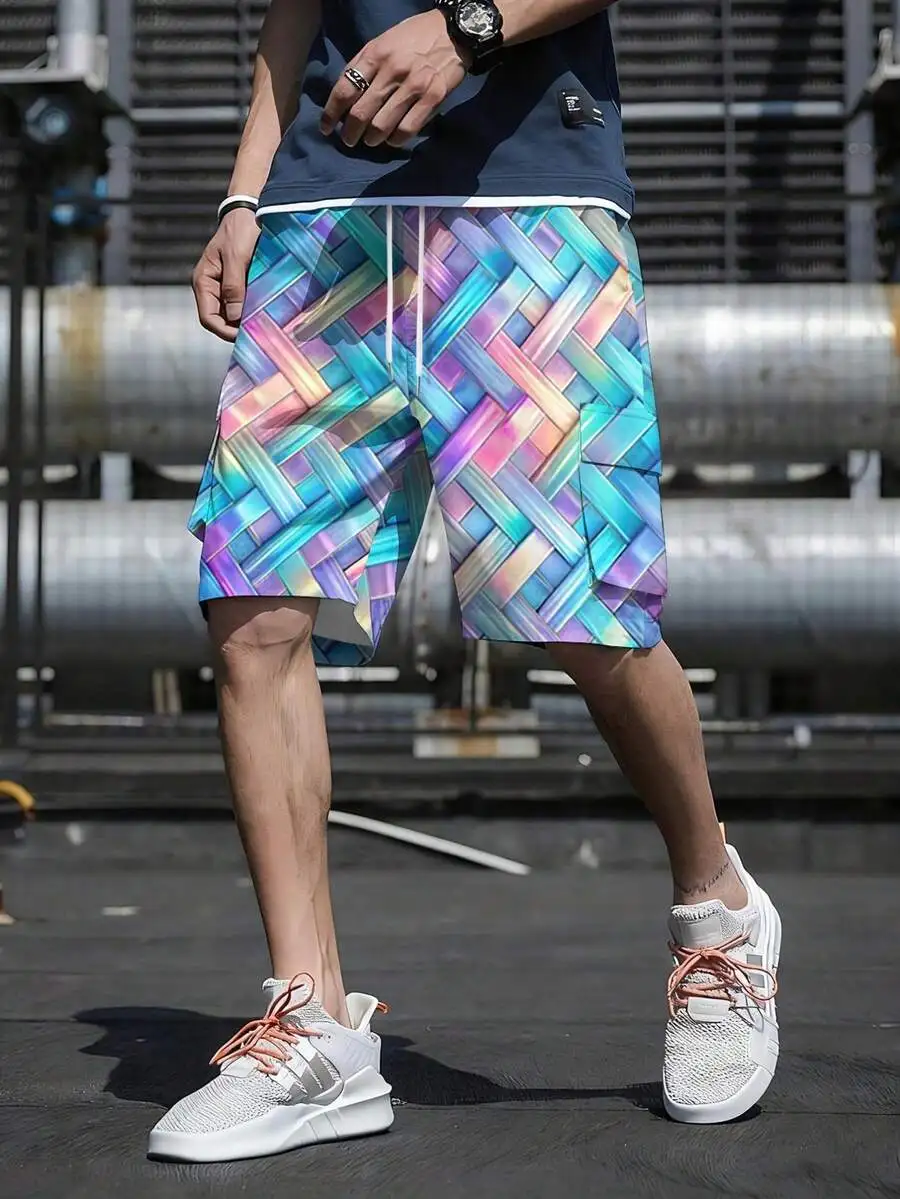 Mens Laser Pattern Cargo Knee-Length Shorts Drawstring Pockets Woven Non-Stretch Daily Wear
Mens Laser Pattern Cargo Knee-Length Shorts Drawstring Pockets Woven Non-Stretch Daily Wear