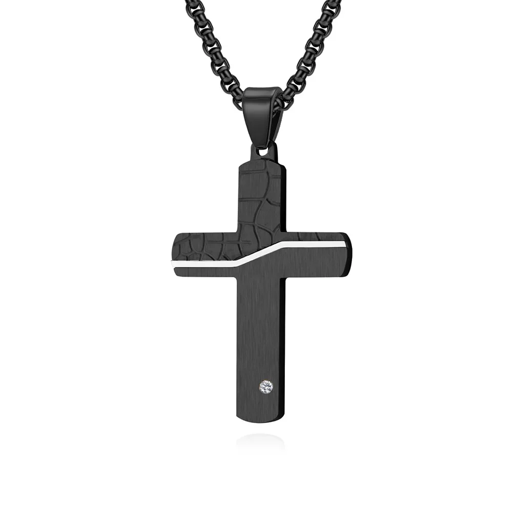 New Creative Earth Crack Shaped Two-color Cross Pendent Necklace for Men Stainless Steel Pendent Necklace
New Creative Earth Crack Shaped Two-color Cross Pendent Necklace for Men Stainless Steel Pendent Necklace