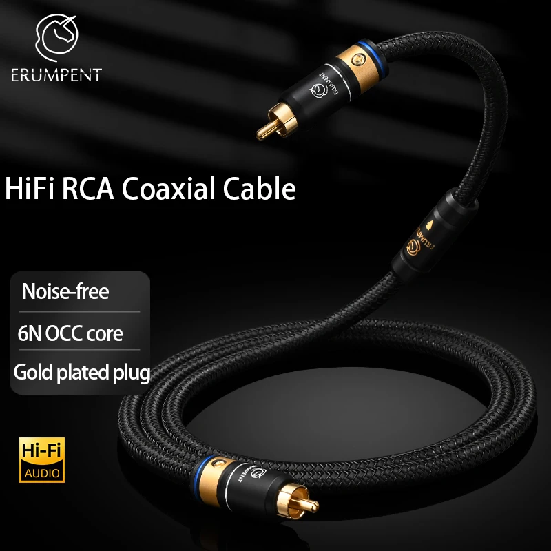 Коаксиальный кабель ERUMPENT HIFI RCA, 75 Ом, цифровой аудиокабель RCA в RCA, мужской, Видео Аудио, шумоподавляющий для DAC TV Speaker PA
Коаксиальный кабель ERUMPENT HIFI RCA, 75 Ом, цифровой аудиокабель RCA в RCA, мужской, Видео Аудио, шумоподавляющий для DAC TV Speaker PA