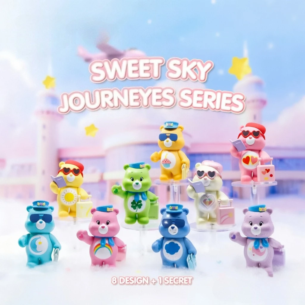 Official Care Bears Sweet Sky Journeys Series Blind Box Mystery Box Kawaii Travel Bear Action Figure with Suitcase Keychain Gift
Official Care Bears Sweet Sky Journeys Series Blind Box Mystery Box Kawaii Travel Bear Action Figure with Suitcase Keychain Gift