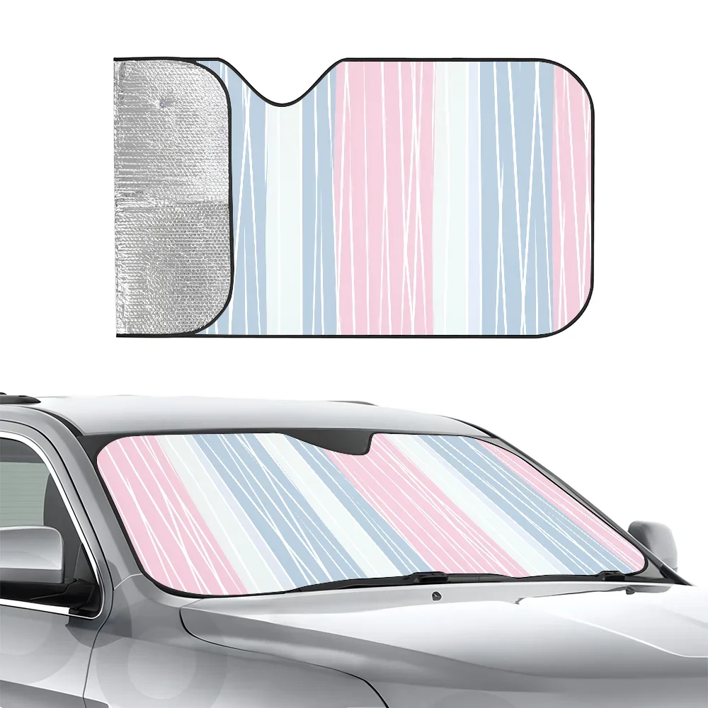 Colorful Striped Pattern Car SunShade Three-layer Insulation Car Front Windshield Sun Shade Suction Cup Blocks UV Rays Sun
Colorful Striped Pattern Car SunShade Three-layer Insulation Car Front Windshield Sun Shade Suction Cup Blocks UV Rays Sun
