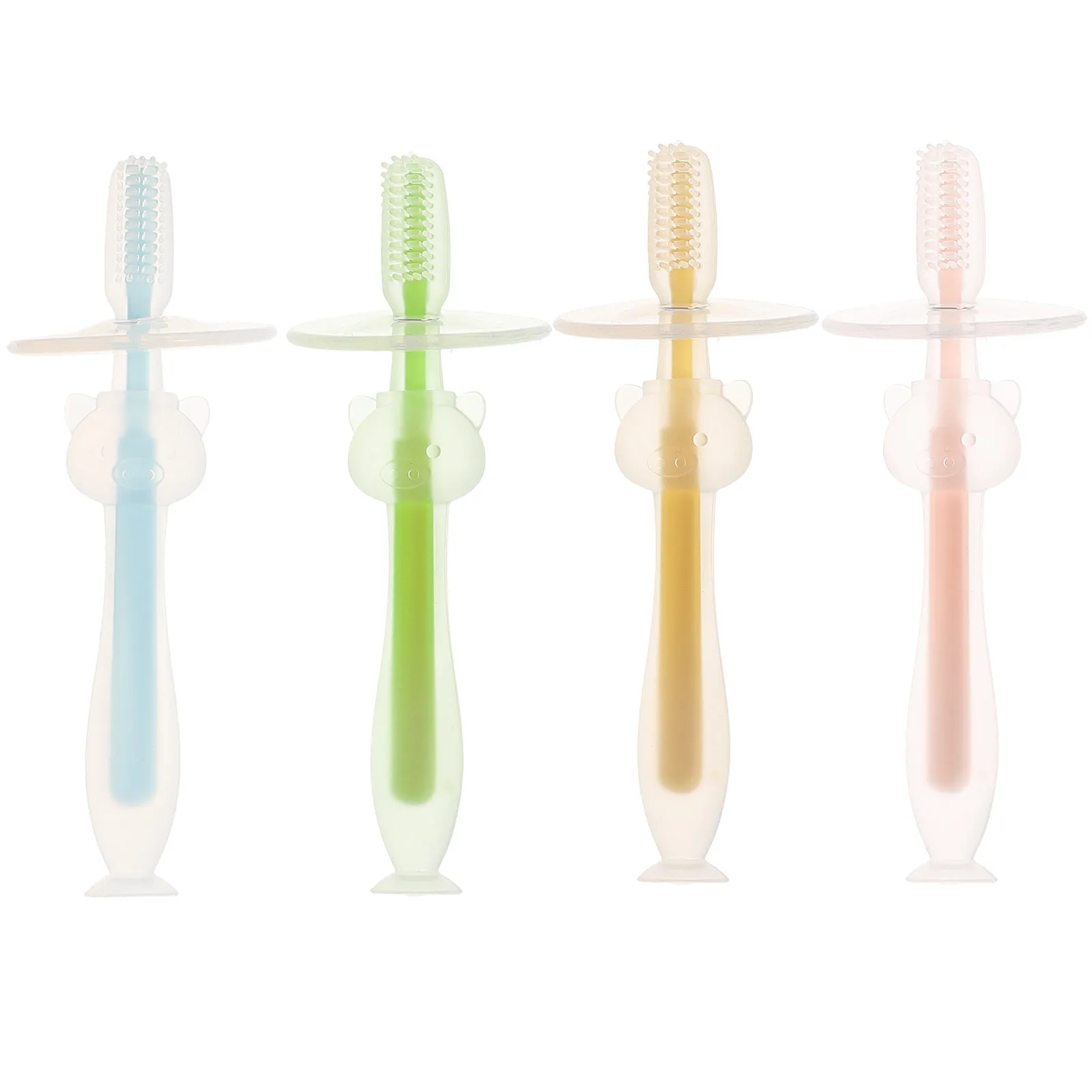 4Pcs Baby Toothbrush Silicone Infant Toddler Training with Suction Base Safe Oral Cleaner for Baby 12 Months and Up Teeth Brush
4Pcs Baby Toothbrush Silicone Infant Toddler Training with Suction Base Safe Oral Cleaner for Baby 12 Months and Up Teeth Brush