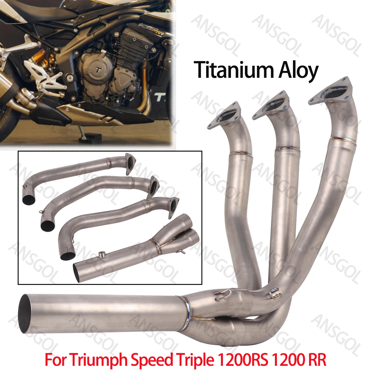 Slip on For Triumph Speed Triple 1200RS 1200 RR 2022-2025 Escape Moto Muffler Exhaust Header Link Pipe Titanium Alloy
Slip on For Triumph Speed Triple 1200RS 1200 RR 2022-2025 Escape Moto Muffler Exhaust Header Link Pipe Titanium Alloy
