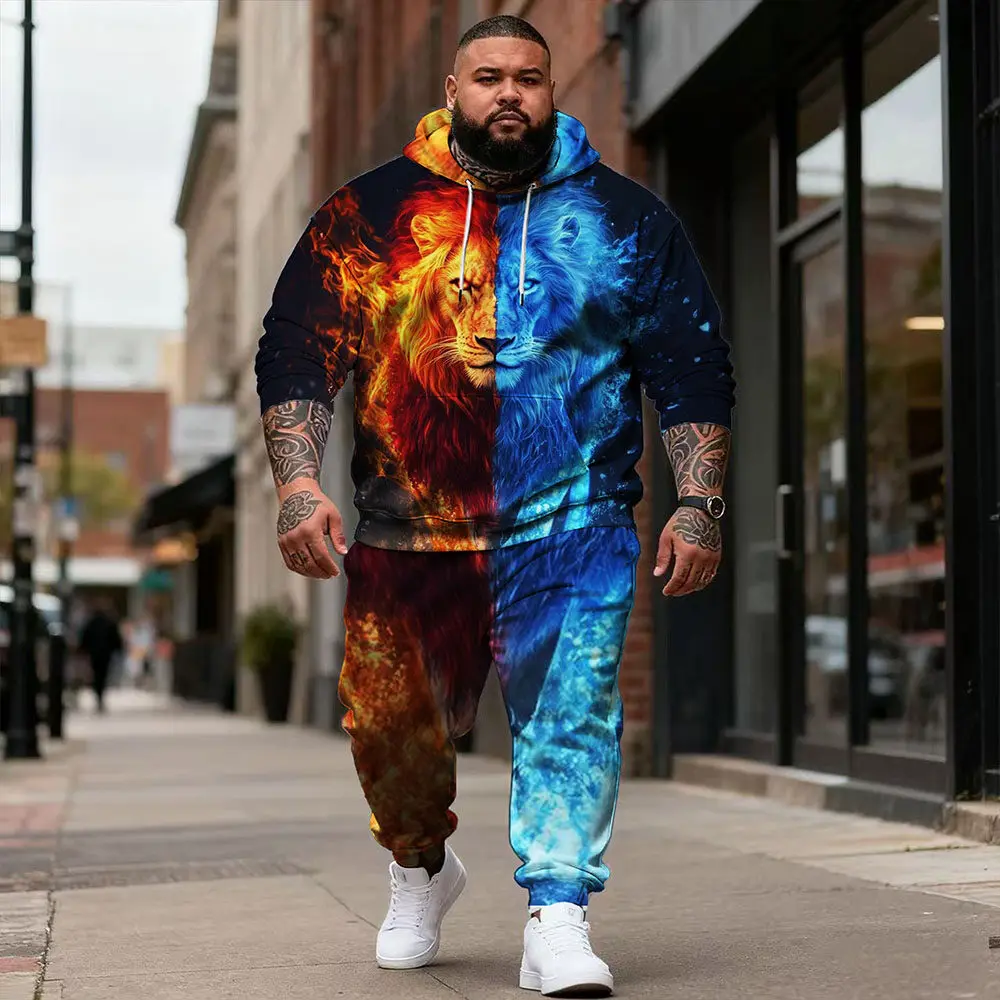 Мужская толстовка больших размеров S-9xl с элементами льва — Majestic, удобный комплект из двух предметов для больших и высоких парней
Мужская толстовка больших размеров S-9xl с элементами льва — Majestic, удобный комплект из двух предметов для больших и высоких парней