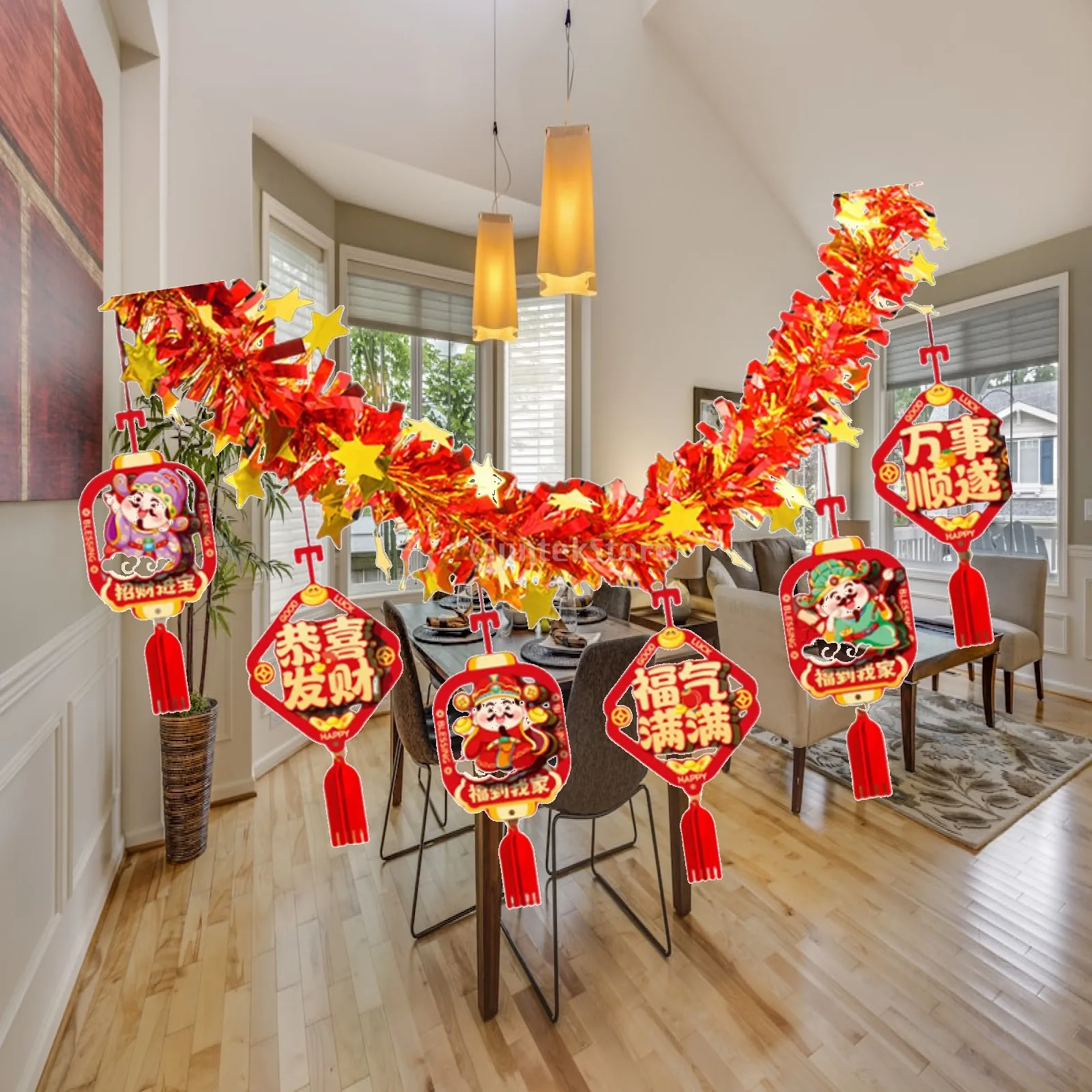 Chinese New Year Garland 2026,Lightweight,Lunar New Year Ornament Year of The Horse Banner Home Decor for Bedroom Decoration
Chinese New Year Garland 2026,Lightweight,Lunar New Year Ornament Year of The Horse Banner Home Decor for Bedroom Decoration