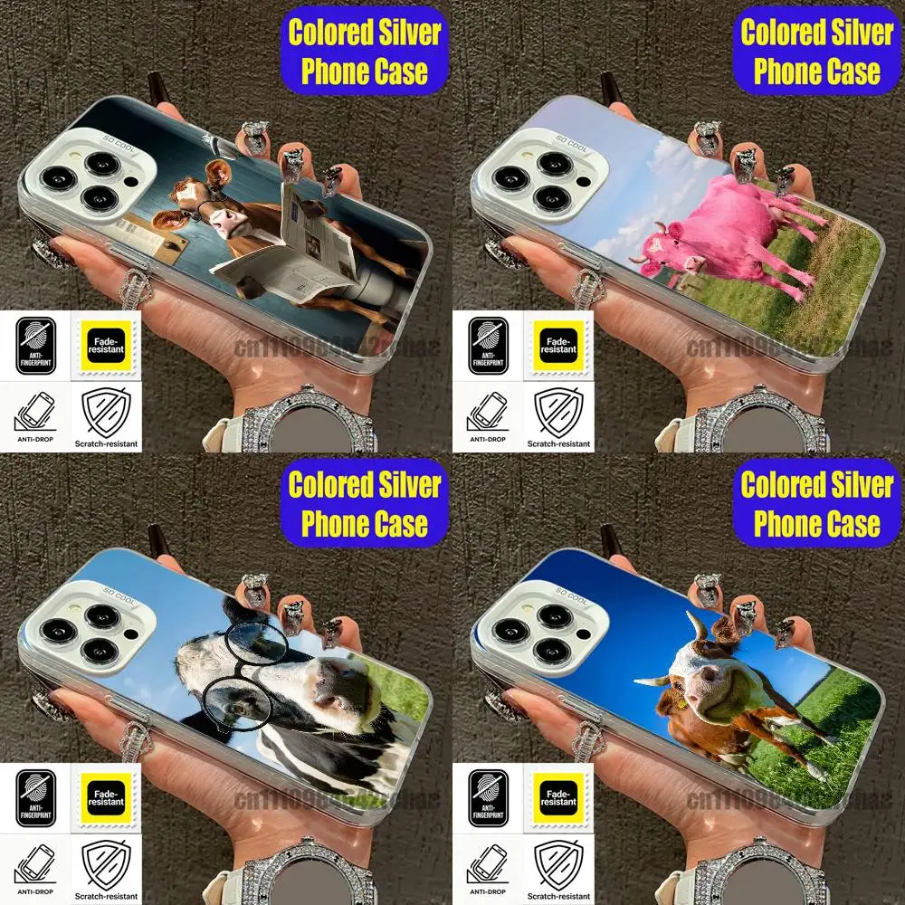 For Cute Funny Bull Cow Phone Case iPhone 15,16,12,14,13,17,11,E,Pro,Max,Plus,Air,Mini Color Silver Custom Cover
For Cute Funny Bull Cow Phone Case iPhone 15,16,12,14,13,17,11,E,Pro,Max,Plus,Air,Mini Color Silver Custom Cover