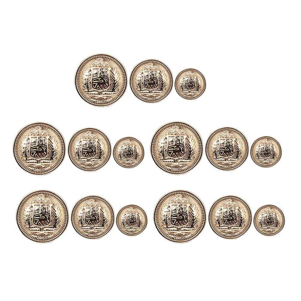 30pcs Metal Buttons 10x24L 15mm 10x32L 20mm 10x40L 25mm Zinc Alloy Shield Sewing Clothes Button Decorative DIY
30pcs Metal Buttons 10x24L 15mm 10x32L 20mm 10x40L 25mm Zinc Alloy Shield Sewing Clothes Button Decorative DIY