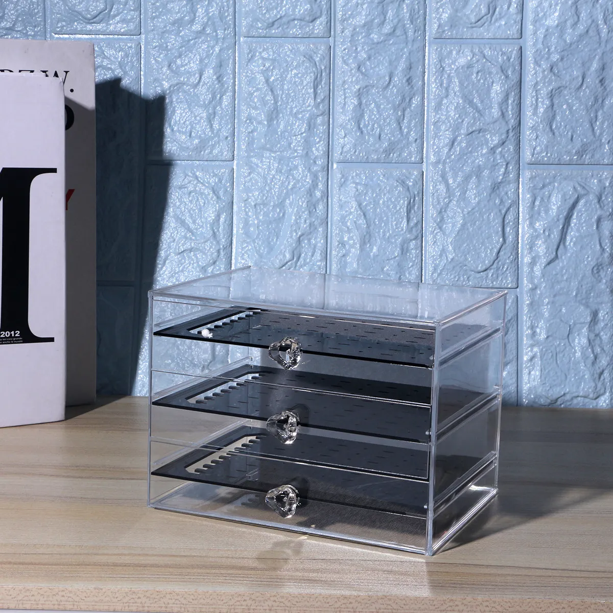 Black Acrylic Earring Storage Box Organizer 3 Vertical Drawers Large Capacity 30 Slots 270 Holes Jewelry Display Holder Desktop
Black Acrylic Earring Storage Box Organizer 3 Vertical Drawers Large Capacity 30 Slots 270 Holes Jewelry Display Holder Desktop