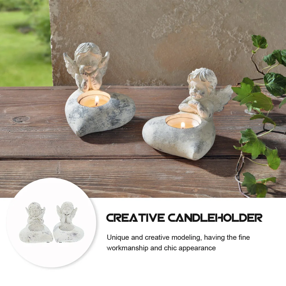 2Pcs Angel Holders Creative Wear-Resistant Decorative Stand for Wedding Home Desktop Office Decor 
2Pcs Angel Holders Creative Wear-Resistant Decorative Stand for Wedding Home Desktop Office Decor