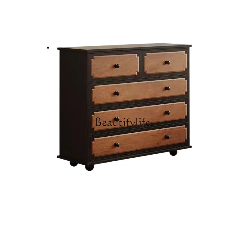 French Retro Solid Wood Chest of Drawers American Solid Wood Sideboard Storage Organizer
French Retro Solid Wood Chest of Drawers American Solid Wood Sideboard Storage Organizer