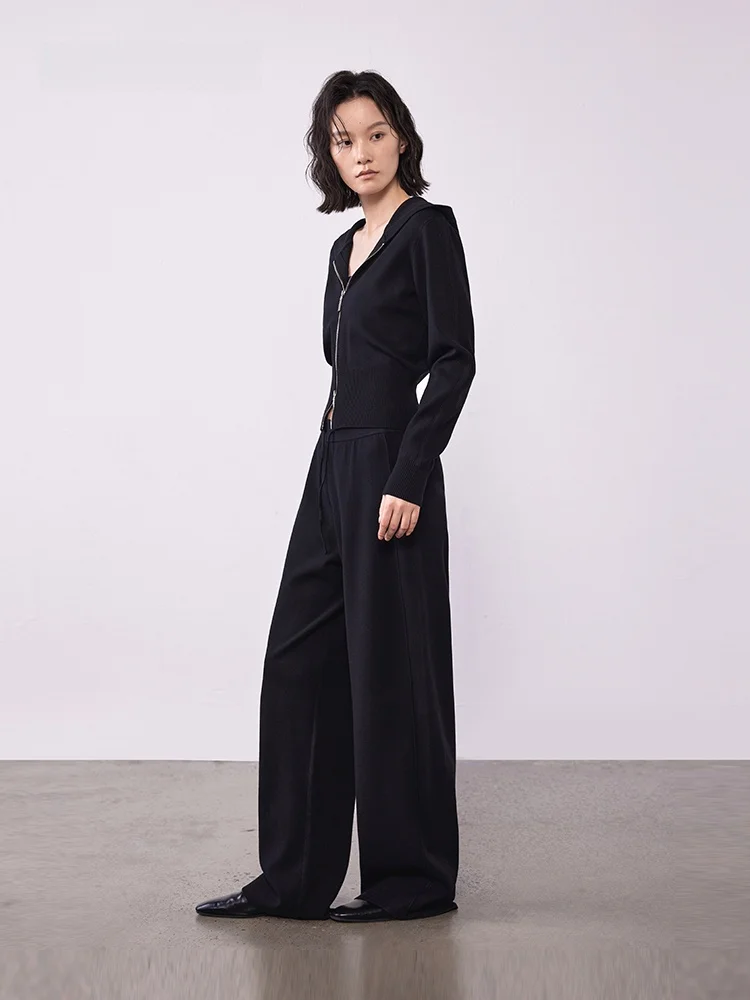 XMOOM2025 Autumn New Elastic Waist Drawstring Knitted Wool Straight Casual Pants Ladies Comfortable Loose Fit Trousers
XMOOM2025 Autumn New Elastic Waist Drawstring Knitted Wool Straight Casual Pants Ladies Comfortable Loose Fit Trousers