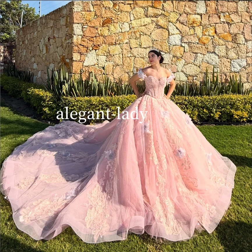 Роскошное платье Quinceanera с соборным шлейфом, сказочное детское розовое платье с открытыми плечами и цветочной аппликацией, кружевное платье для выпускного вечера на заказ
Роскошное платье Quinceanera с соборным шлейфом, сказочное детское розовое платье с открытыми плечами и цветочной аппликацией, кружевное платье для выпускного вечера на заказ
