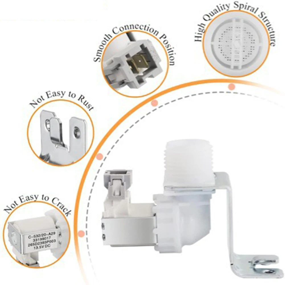 Replacement Solenoid Valve For Dishwasher WD15X24213 Water Valve Precision Engineering Design Leak Prevention Technology
Replacement Solenoid Valve For Dishwasher WD15X24213 Water Valve Precision Engineering Design Leak Prevention Technology