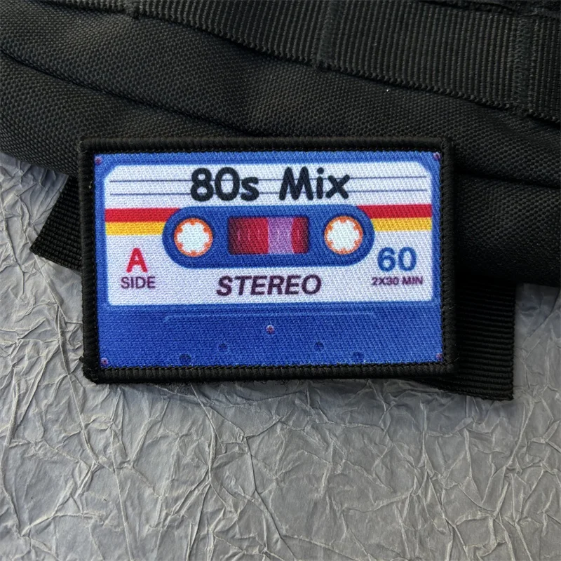 "80s Mix Tape" Print Patch Tactical Morale Badge Hook and Loop Military Patches Backpack Clothing Sticker Armband
"80s Mix Tape" Print Patch Tactical Morale Badge Hook and Loop Military Patches Backpack Clothing Sticker Armband