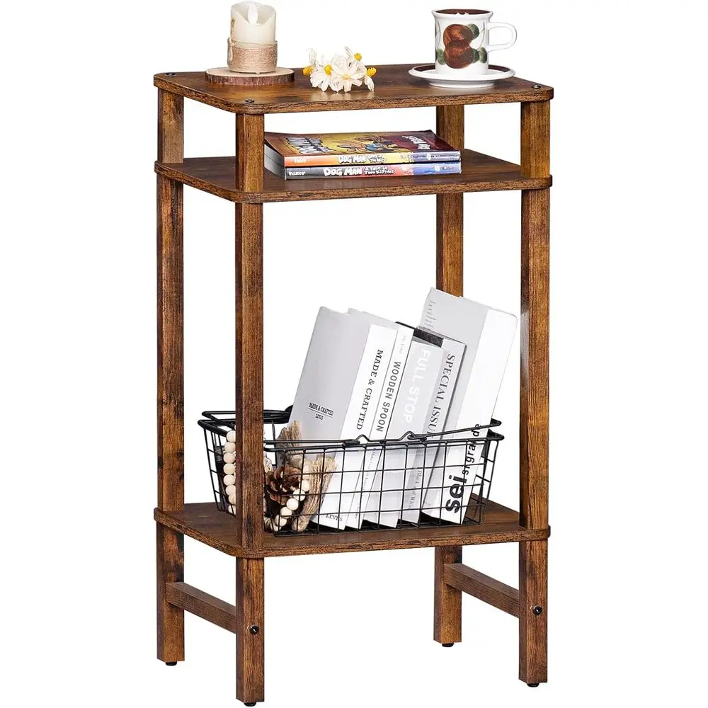 3-Tier Tall End Table for Living Room, Bedroom, or Office - Brown
3-Tier Tall End Table for Living Room, Bedroom, or Office - Brown