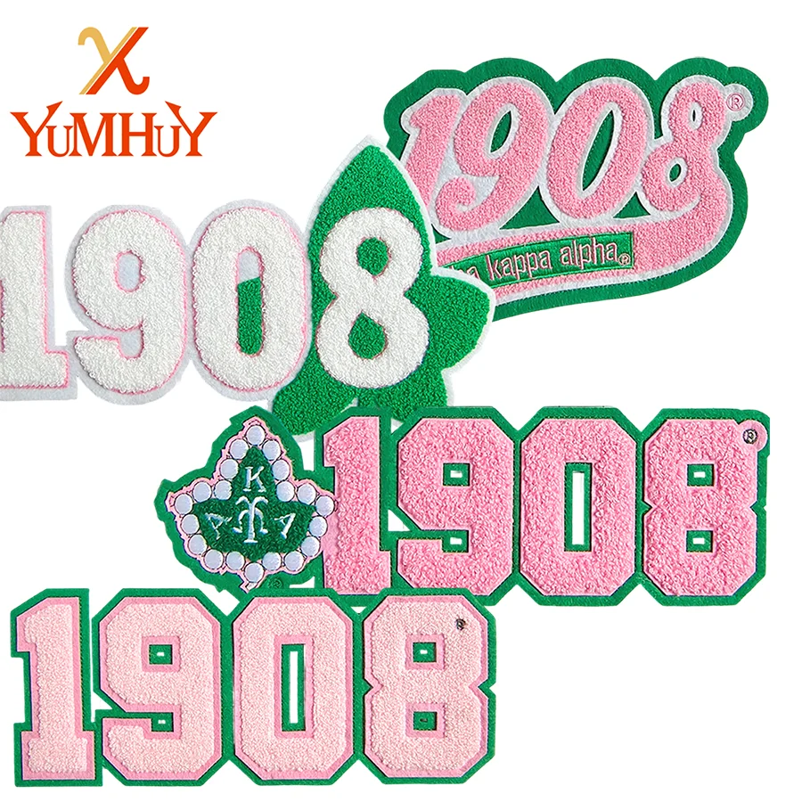 Iron-On Chenille Embroidered Patches, Green and Pink 08 Sorority Embroidered Patch - 11 Inch for Greek Life
Iron-On Chenille Embroidered Patches, Green and Pink 08 Sorority Embroidered Patch - 11 Inch for Greek Life