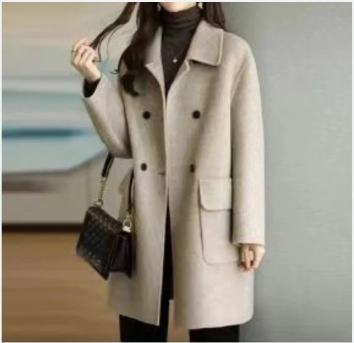 Women's Autumn/Winter New Style Coffee Color Thickened Woolen Jacket Slimming Medium-Length Overcoat Korean Version For A Slimme
Women's Autumn/Winter New Style Coffee Color Thickened Woolen Jacket Slimming Medium-Length Overcoat Korean Version For A Slimme