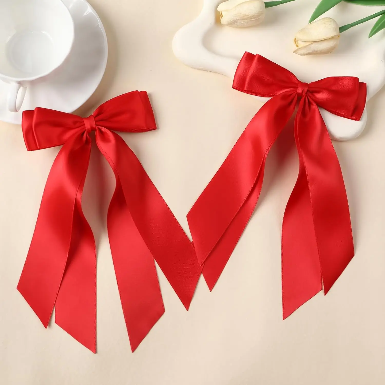 2Pcs Sweet Double Layer Red Ribbon Bow Hair Clips, Practical Bow Barrettes and Ponytail Holders, Trendy Hair Accessories Fit Toddlers Girls Teens Women, Great Pick for Daily Home Wear, Birthday Celebrations and Holiday Dress-up Outfit Matching
2Pcs Sweet Double Layer Red Ribbon Bow Hair Clips, Practical Bow Barrettes and Ponytail Holders, Trendy Hair Accessories Fit Toddlers Girls Teens Women, Great Pick for Daily Home Wear, Birthday Celebrations and Holiday Dress-up Outfit Matching