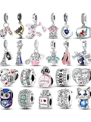 Hot Sale 925 Silver Charms Beads Fit Original Pan Bracelet Making For Woman Jewelry Fashion Pendant Hot Sale 925 Silver Charms Beads Fit Original Pan Bracelet Making For Woman Jewelry Fashion Pendant