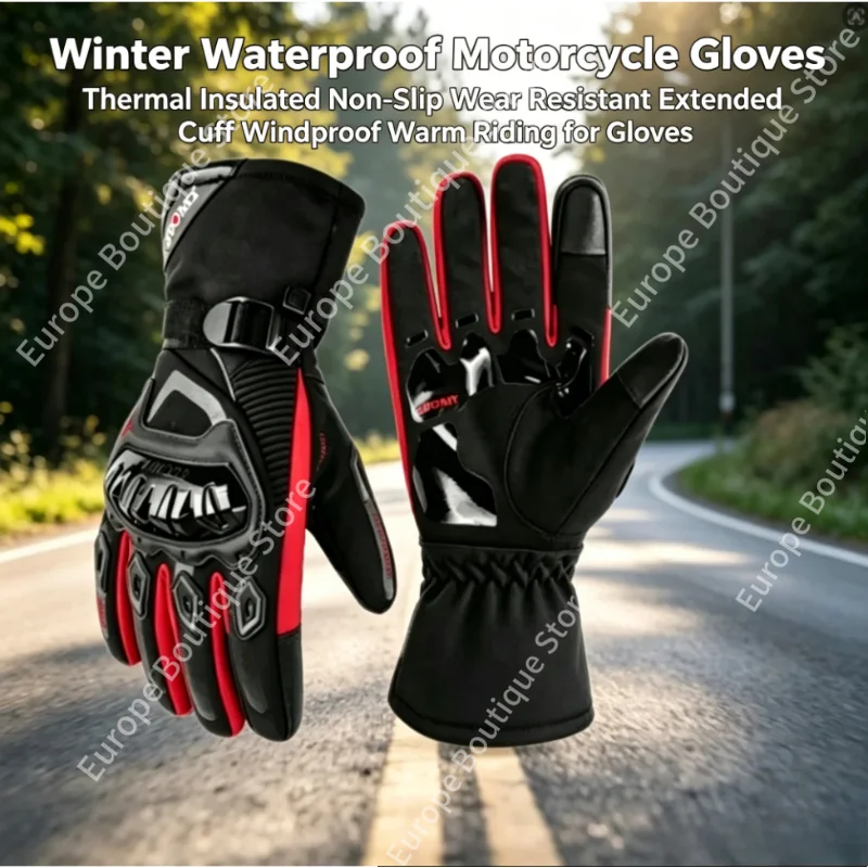 2026 Waterproof Winter Motorcycle Gloves for Men Thermal Insulated Non Slip Wear Resistant Extended Cuff Windproof Warm Riding
2026 Waterproof Winter Motorcycle Gloves for Men Thermal Insulated Non Slip Wear Resistant Extended Cuff Windproof Warm Riding