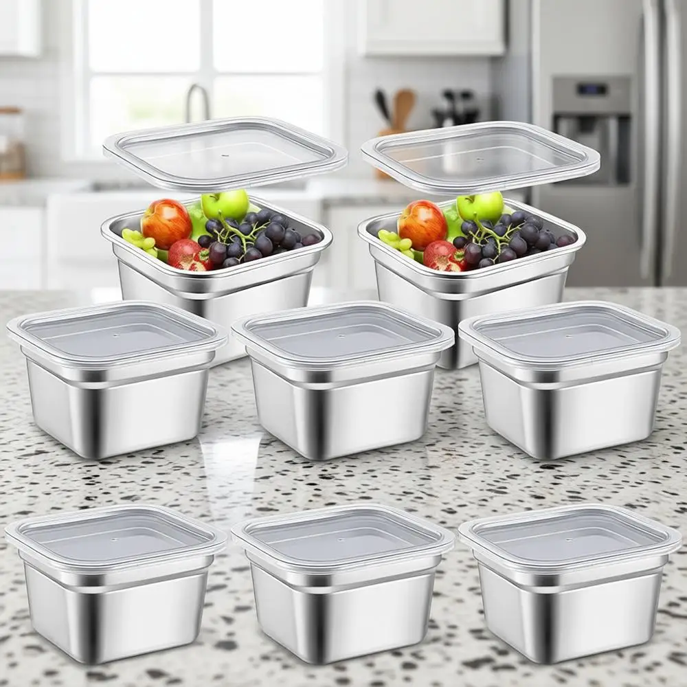 Набор из 8 паровых тарелок для фуршета размером 1/6 с крышками, контейнеры для еды из нержавеющей стали и пластиковые крышки из полипропилена, антипригарные паровые тарелки
Набор из 8 паровых тарелок для фуршета размером 1/6 с крышками, контейнеры для еды из нержавеющей стали и пластиковые крышки из полипропилена, антипригарные паровые тарелки