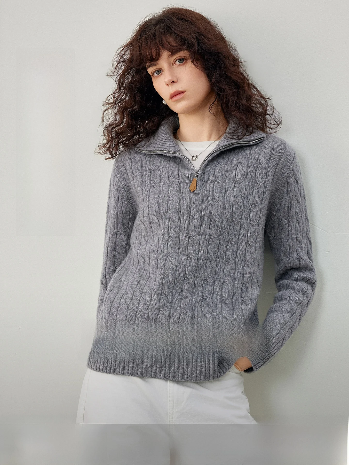 Yoka Home 00% Camere Sweater with f Zip Leisure Sle Lazy Collar Knitted Women's Long Sve Autumn Faion
Yoka Home 00% Camere Sweater with f Zip Leisure Sle Lazy Collar Knitted Women's Long Sve Autumn Faion