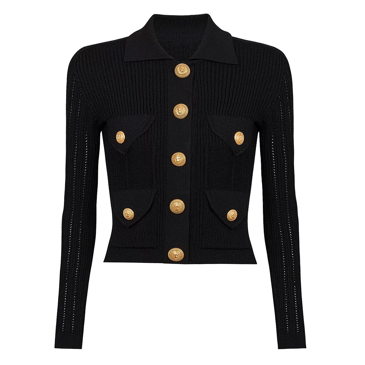 High Quality Fashionable Solid Color Elastic Knitted Lapel Pocket Button Long Sleeved Slim Fit Women's Cardigan Jacket
High Quality Fashionable Solid Color Elastic Knitted Lapel Pocket Button Long Sleeved Slim Fit Women's Cardigan Jacket