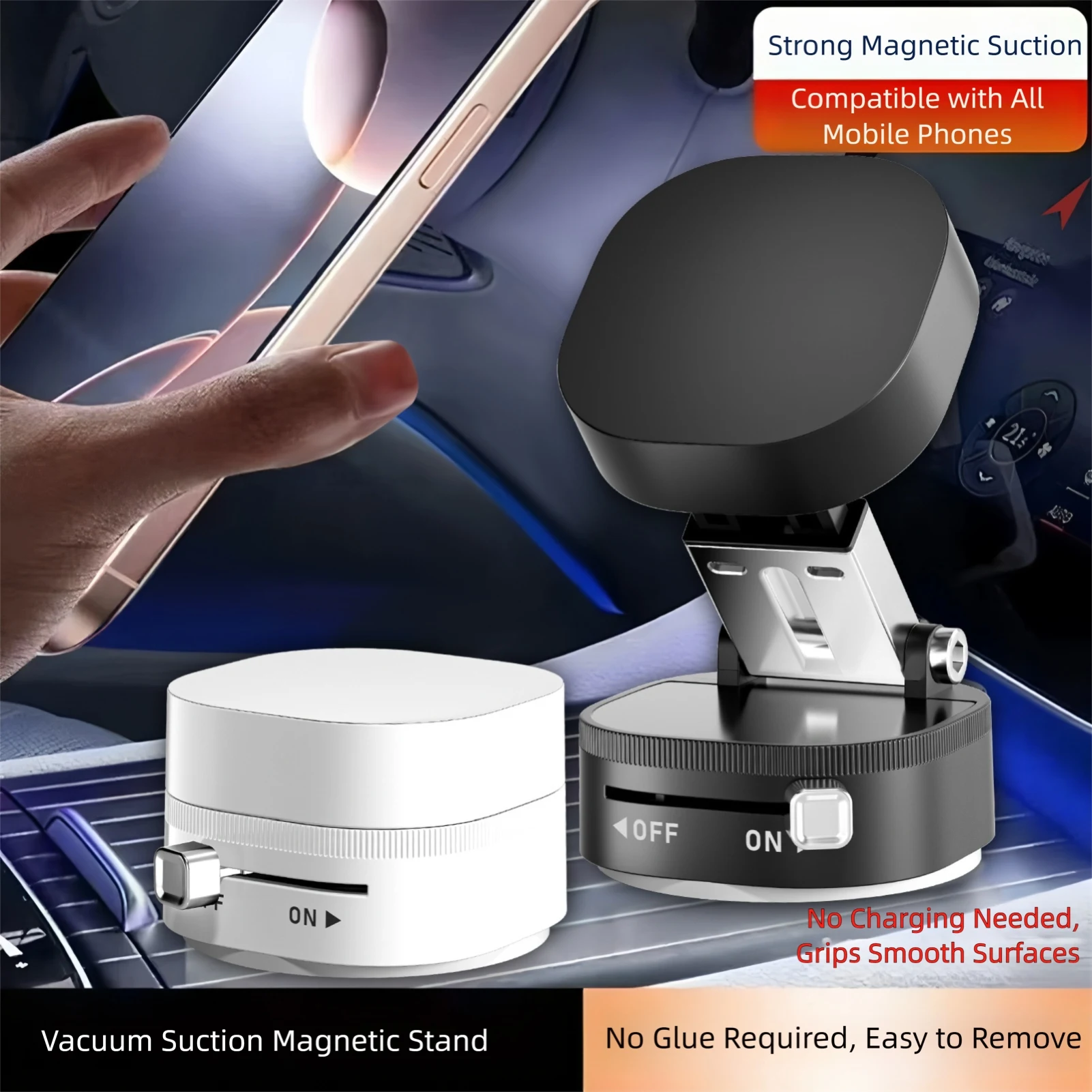 Вакуумный магнитный адсорбционный кронштейн для мобильного телефона 360° ° Поворотный регулируемый автомобильный навигационный магнитный держатель для смартфона 
Вакуумный магнитный адсорбционный кронштейн для мобильного телефона 360° ° Поворотный регулируемый автомобильный навигационный магнитный держатель для смартфона