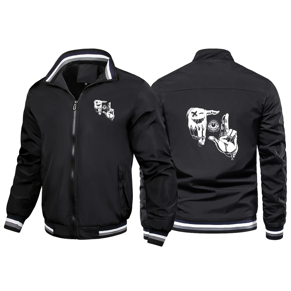 2025 г., мужская повседневная полосатая куртка с принтом жестов и глаз, весенне-осенняя спортивная однотонная модная дышащая куртка
2025 г., мужская повседневная полосатая куртка с принтом жестов и глаз, весенне-осенняя спортивная однотонная модная дышащая куртка